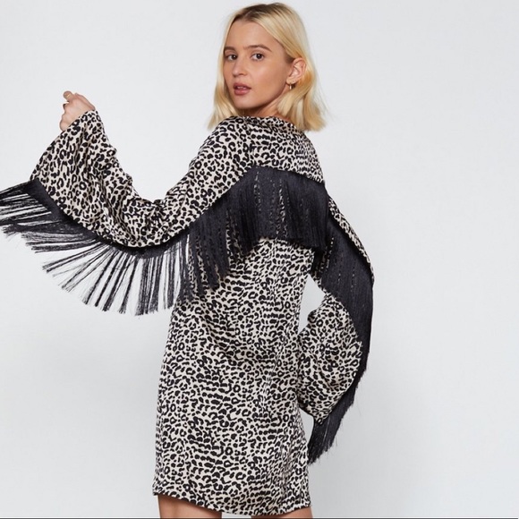 nasty gal fringe dress